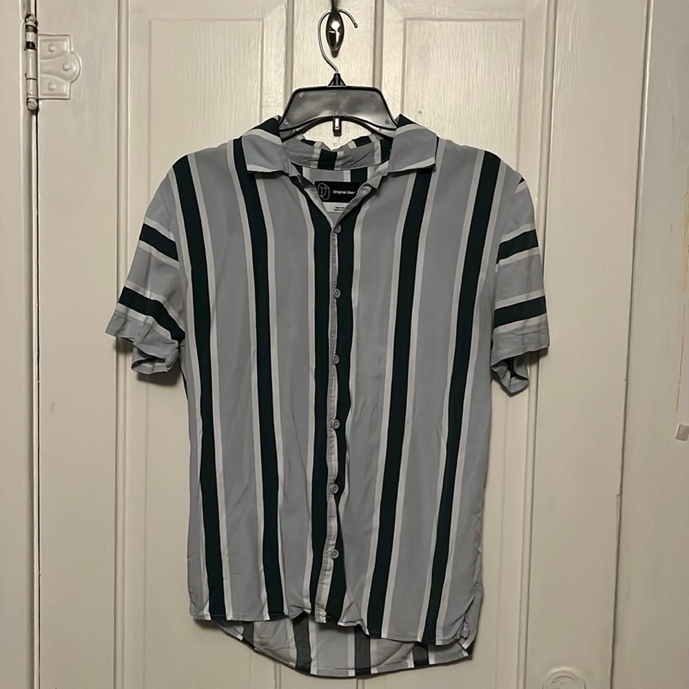 Button-up Striped Tee
